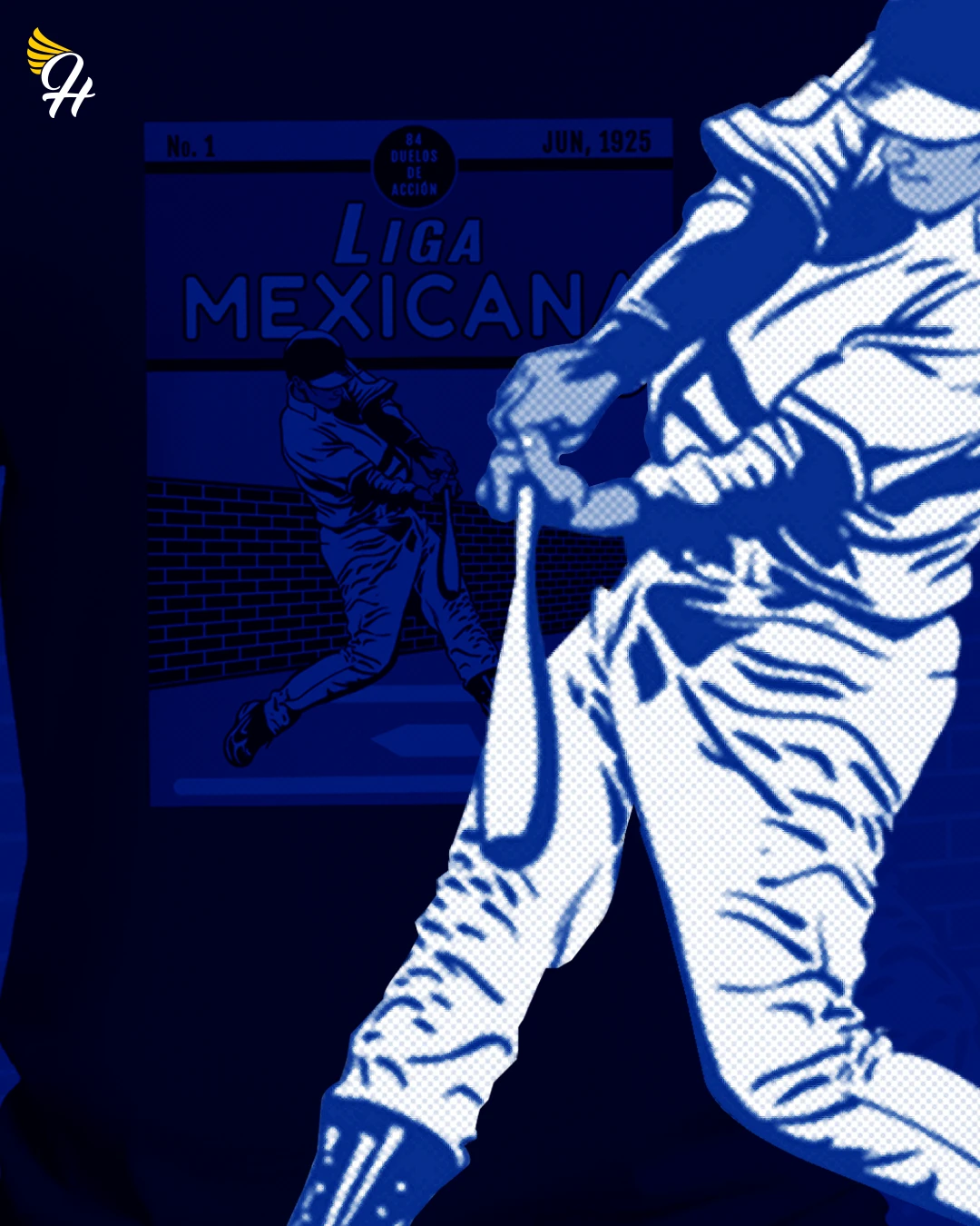 Portada decorativa de los 100 años del Béisbol en México