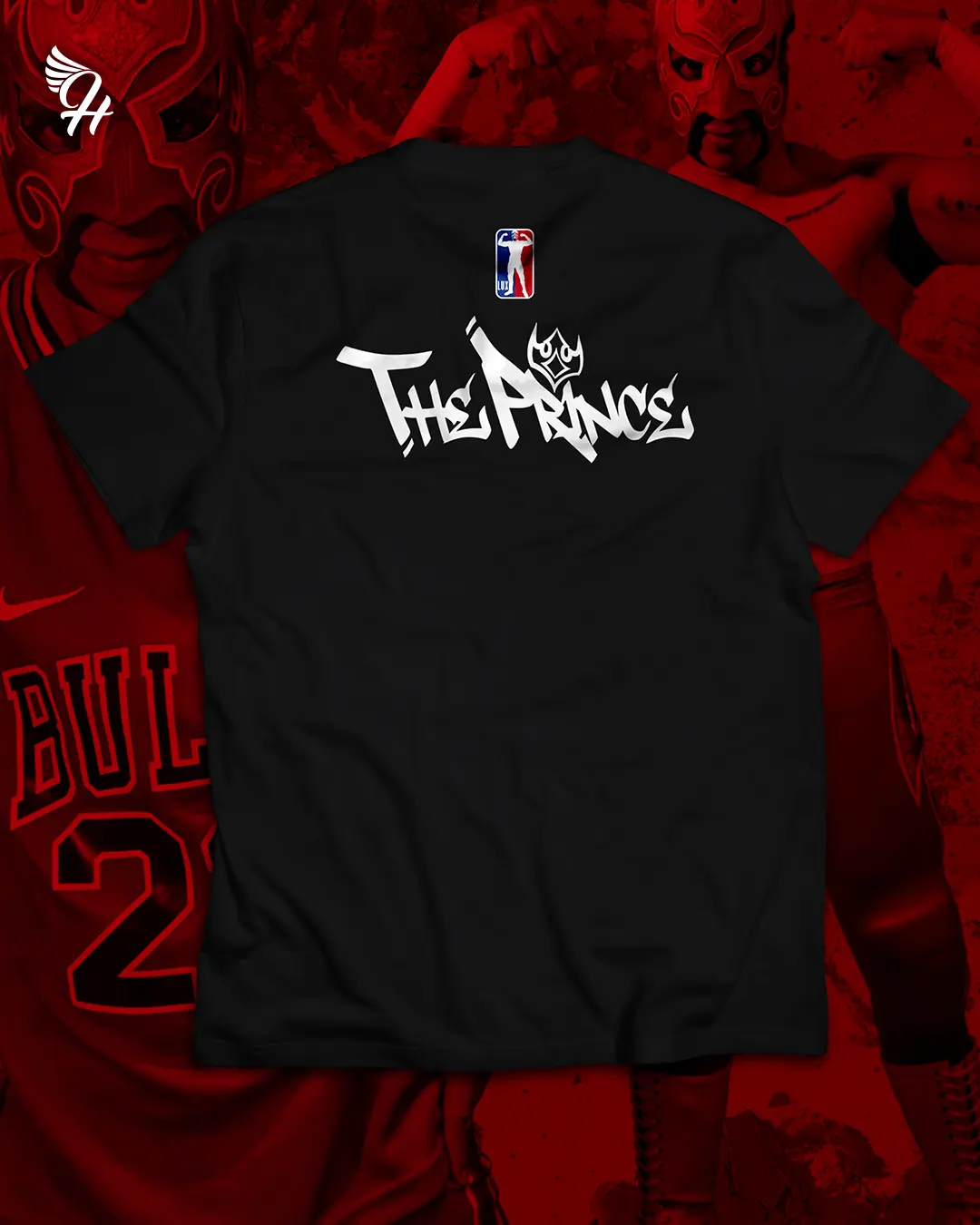 Reverso con el logotipo y la frase "The Prince"