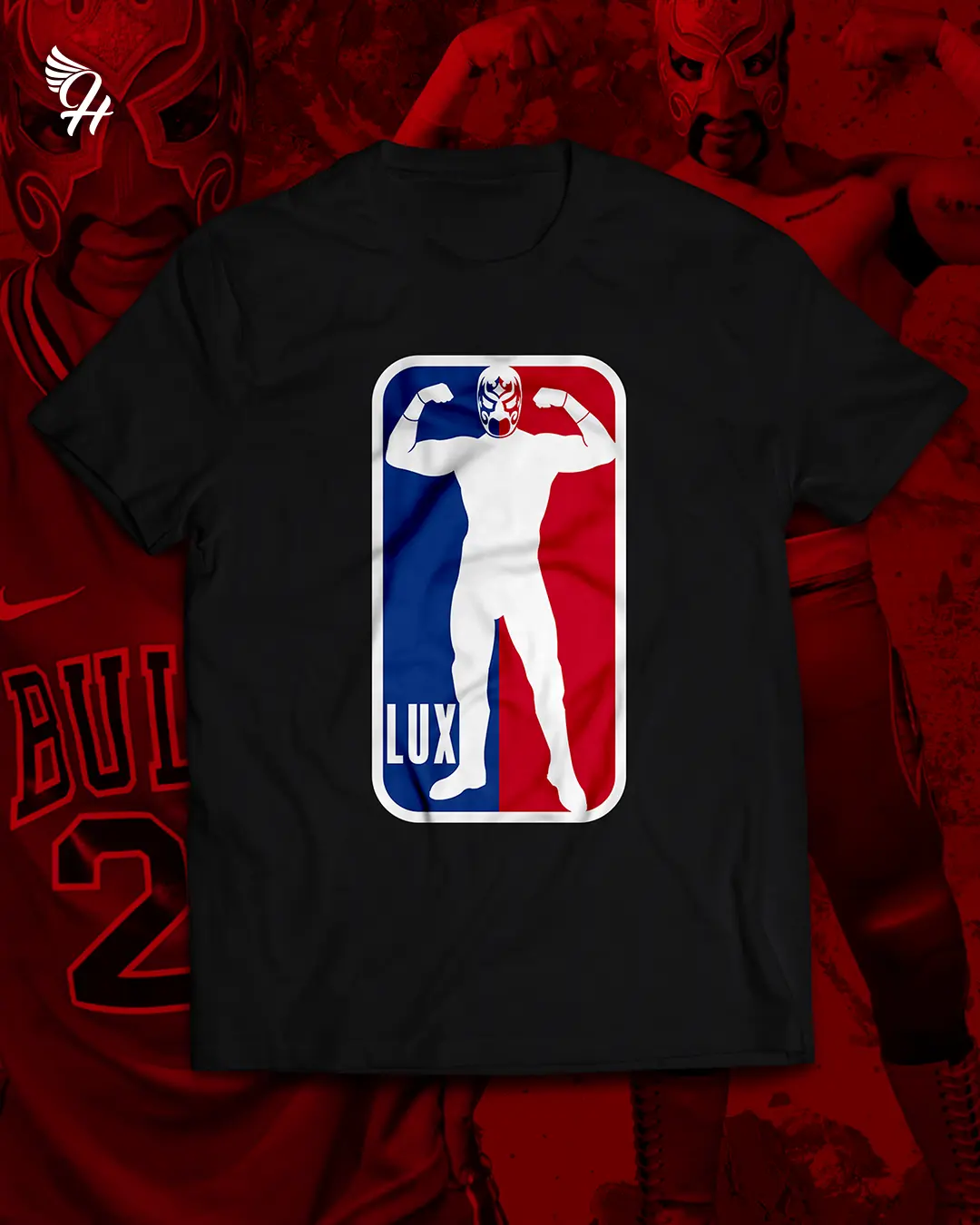 Playera principal con el logotipo de Lux