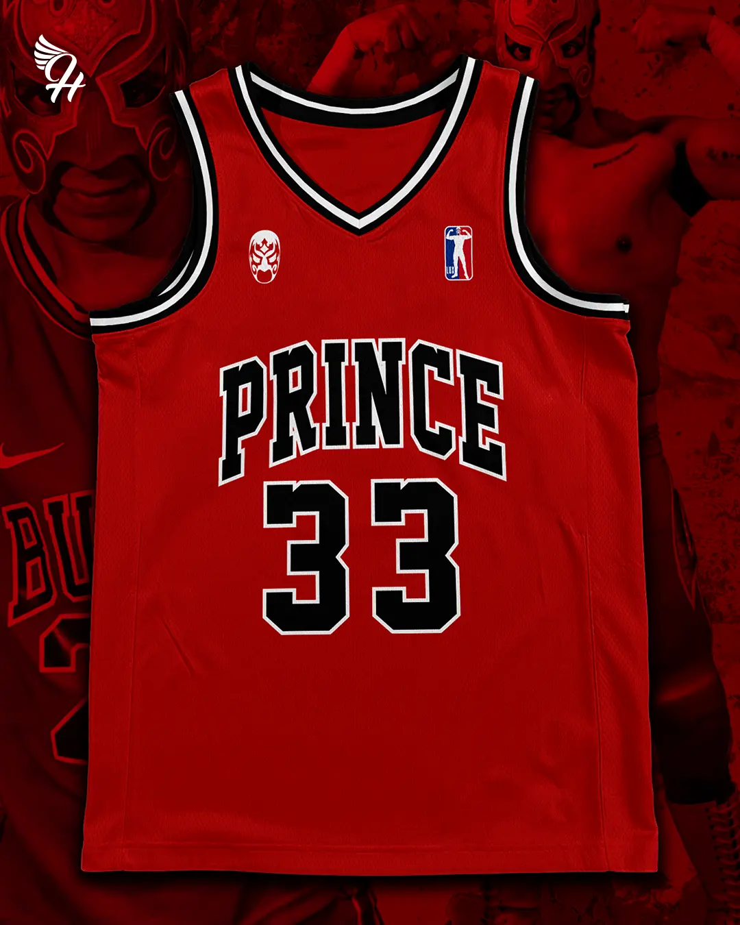 Jersey Tipo Baloncesto con el nombre Prince